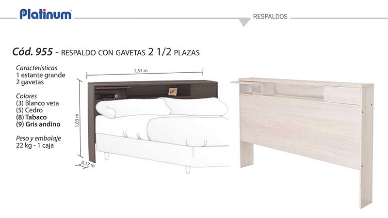 respaldos de cama max amoblamientos